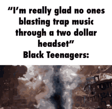 thanos im really glad no ones blasting traps music through a two dollar headset