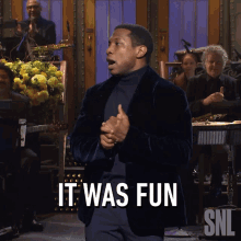 It Was Fun Jonathan Majors GIF - It Was Fun Jonathan Majors Saturday Night Live GIFs