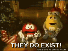M And Ms Christmas Commercial GIF - M And Ms Christmas Commercial They Do Exist GIFs