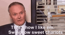 Creed Bratton Swing Low Sweet Chariots GIF - Creed Bratton Swing Low Sweet Chariots Thats How I Like Em GIFs