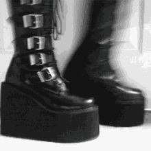 grunge black combat boots aesthetic