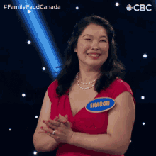 Clapping Sharon GIF - Clapping Sharon Family Feud Canada GIFs