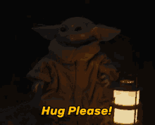 baby yoda hug please hug me hug hugs