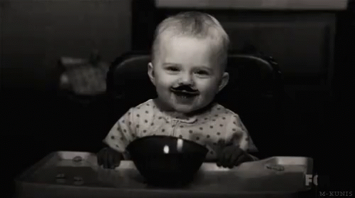 Nino Chico Bebe Riendose Con Bigote Gif Baby Smiling Mustache Discover Share Gifs