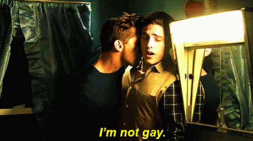 The perfect Not Gay Animated GIF for your conversation. 