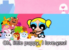 The Powerpuff Girls Bubbles GIF - The Powerpuff Girls Bubbles Oh Little Puppy I Love You GIFs