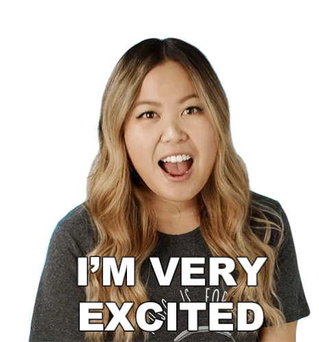 Im Very Excited Ellen Chang Sticker - Im Very Excited Ellen Chang For3v3rfaithful Stickers