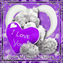 I Love You From My Heart To Yours GIF - I Love You From My Heart To Yours Teddy Bear GIFs