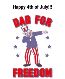 4th Of July Dab For Freedom GIF - 4th Of July Dab For Freedom Uncle Sam GIFs