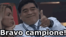 Maradona Bravo Campione Bravissimo Continua Così Mondiali 2018 GIF - Maradona Great Well Done Champion GIFs