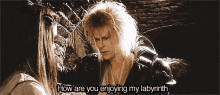 David Bowie Labyrinth GIF - David Bowie Labyrinth How Are You Enjoying My Labyrinth GIFs