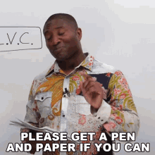 Please Get A Pen And Paper If You Can James GIF - Please Get A Pen And Paper If You Can James Engvid GIFs