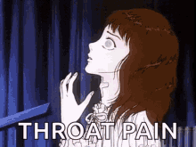 throat pain anime creepy