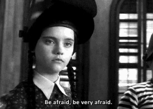 Wednesday Addams Be Afraid Be Very Afraid GIF - Wednesday Addams Be Afraid Be Very Afraid Addams Family GIFs