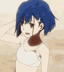 Anime Girls With Blue Hair Gifs Tenor