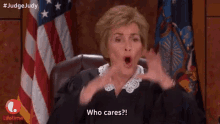 Who Cares I Dont Care GIF - Who Cares I Dont Care Judge Judy GIFs
