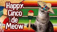 Happy Cinco De Meow GIF - Cinco De Mayo Cinco De Meow Cat GIFs