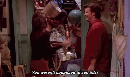 You Weren'T Supposed To See This - Messy GIF - Messy Friends Matthew Perry GIFs