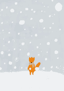 nieve invierno zorro
