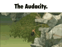 The Audacity Bennet Foddy GIF - The Audacity Bennet Foddy Getting Over It GIFs