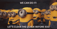 Clear The Queue Before Eod Clear GIF - Clear The Queue Before Eod Clear Minions GIFs