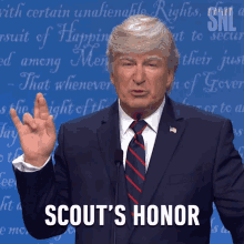 Scouts Honor Donald Trump GIF - Scouts Honor Donald Trump Alec Baldwin GIFs