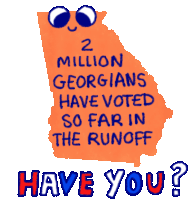 2million Georgians Georgia Voter Sticker - 2million Georgians Georgia Voter Georgian Stickers