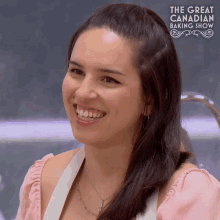 Smiling Aimee GIF - Smiling Aimee The Great Canadian Baking Show GIFs