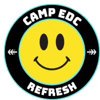 Camp Edc Refresh Smile Face Sticker - Camp Edc Refresh Camp Edc Refresh Stickers