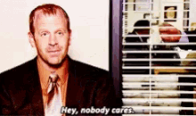 Toby The Office GIF - Toby The Office Nobody Cares GIFs