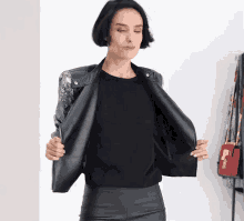 Look At Me Leather Jacket GIF - Look At Me Leather Jacket Fashion GIFs