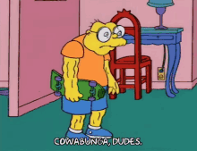 Cowabunga Dude GIF - Cowabunga Dude Simpsons GIFs