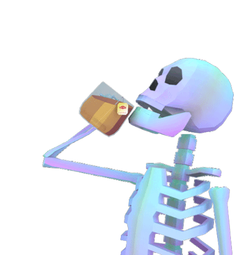 Skeleton Tea Sticker - Skeleton Tea Tea Lizard Stickers