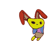 Bunny Hyper Sticker - Bunny Hyper Wonky Stickers