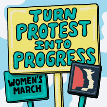 Turn Protest Into Progress Protest GIF - Turn Protest Into Progress Protest Protest Sign GIFs