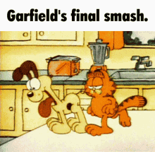 Garfield Super Smash Bros GIF - Garfield Super Smash Bros Nickelodeon All Stars Brawl GIFs