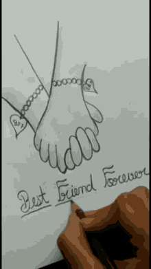 bff forever hold hand best f riend forever drawing