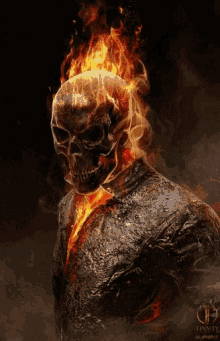 Ghost Ghost Rider GIF - Ghost Ghost Rider Fire GIFs