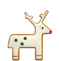Reindeer Gingerbread Cookie Jumps Sticker - Christmas Cheer Reindeer Christmas Cookies Stickers