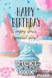Happy Birthday Enjoy Your Special Day GIF - Happy Birthday Enjoy Your Special Day Cupcake GIFs
