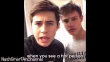 When You See Someone Hot GIF - Cameron Dallas Nash Grier Hot GIFs