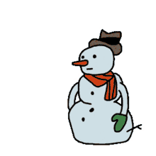 puke phew snowman cute head fall