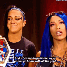 sasha banks when we do go home with all the gold wwe clash of champions