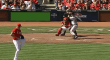 Latos And Hannigan Can'T Watch Posey Grand Slam 2012 Nlds GIF - Sfgiants Posey Grandslam GIFs