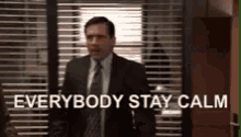Stay Calm Micahel Scott GIF - Stay Calm Micahel Scott The Office GIFs