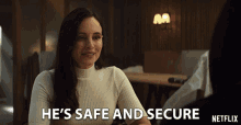 Hes Safe And Secure Madeleine Stowe GIF - Hes Safe And Secure Madeleine Stowe Margot Weston GIFs