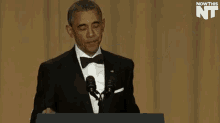 Mic Drop GIF - Barack Obama Mic Drop Lips Sealed GIFs