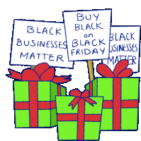 Buy Black Friday Black Businesses Sticker - Buy Black Friday Black Buy Black Stickers