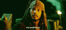 Jack Sparrow You Smell Funny GIF - Jack Sparrow You Smell Funny Pirates Of The Caribbean GIFs