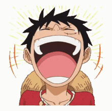 one piece luffy laugh anime